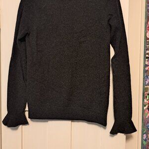 100% CASHMERE GREY SWEATER MEFIUM